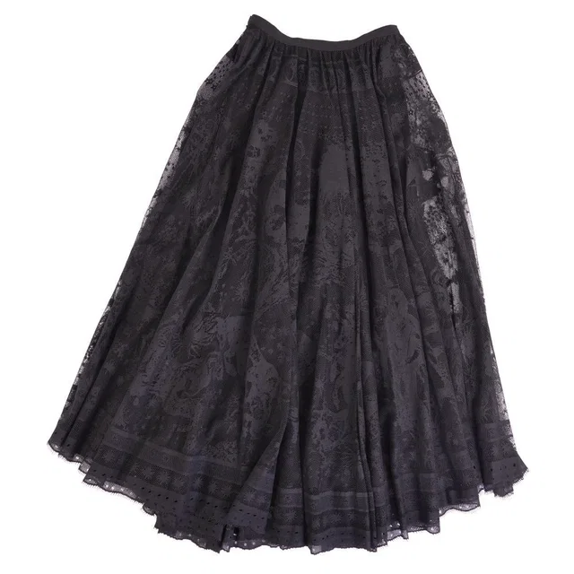 Dior Skirt Black in Black Silk from The Reluxe