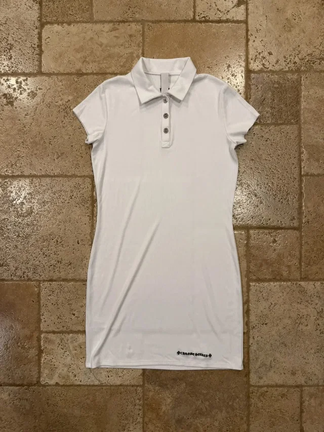 Chrome Hearts Polo Y Not Dagger Embroidered White Dress in white from Grailed