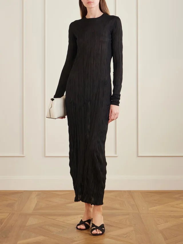 TOTEME Ribbed-knit maxi dress in Black, photo 2 of 2 from NET-A-PORTER (Canada)