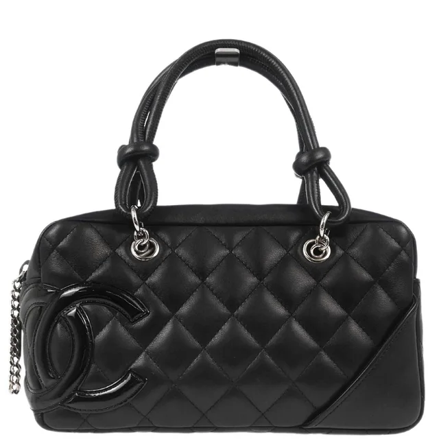 Chanel 2005-2006 Black Calfskin Cambon Ligne Handbag in Black Calfskin from AMORE Vintage Tokyo
