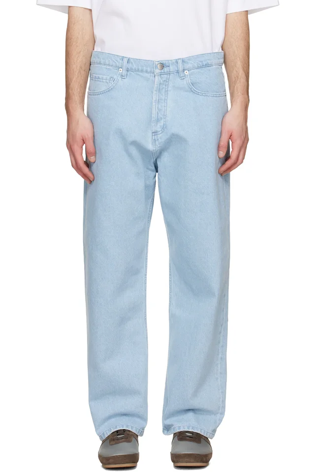 Maison Kitsuné Blue Wide Jeans, image 1 of 1 from SSENSE