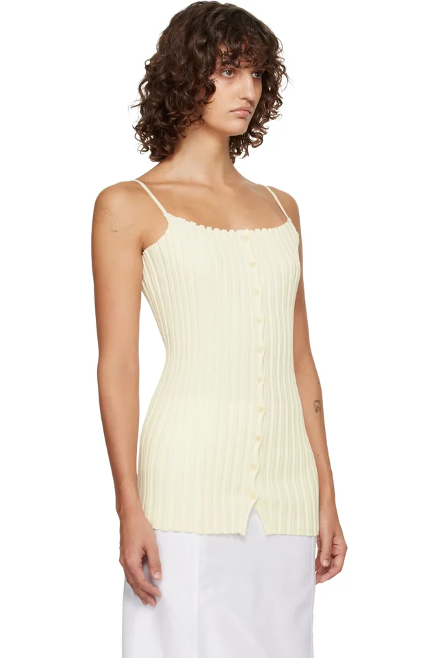 LE17SEPTEMBRE Off-White Millie Knit Sleeveless Top, photo 2 of 4 from SSENSE