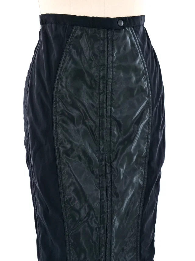 1990s Dolce & Gabbana Mesh Girdle Skirt in Satin from Arcade Vintage