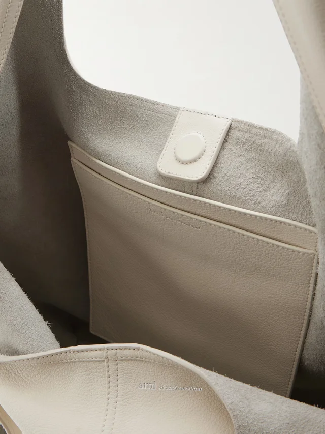 AMI PARIS Etienne leather shoulder bag - cream - One Size in Beige 100% Leather, photo 6 of 6 from NET-A-PORTER (Canada)