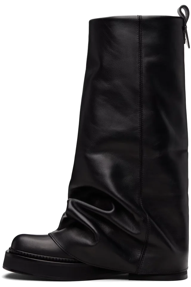 The Attico Black Robin Combat Boots, photo 3 of 4 from SSENSE