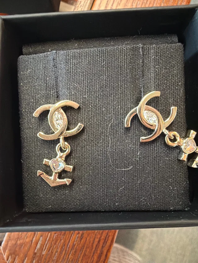 Chanel cc anchor drop earrings from Luxury Promise