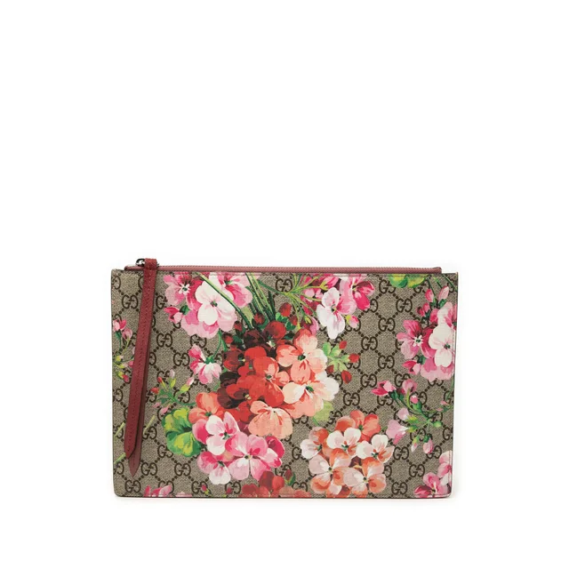 Beige Gucci GG Supreme Blooms Clutch in Beige Coated canvas from Designer Revival, photo 1 of 1