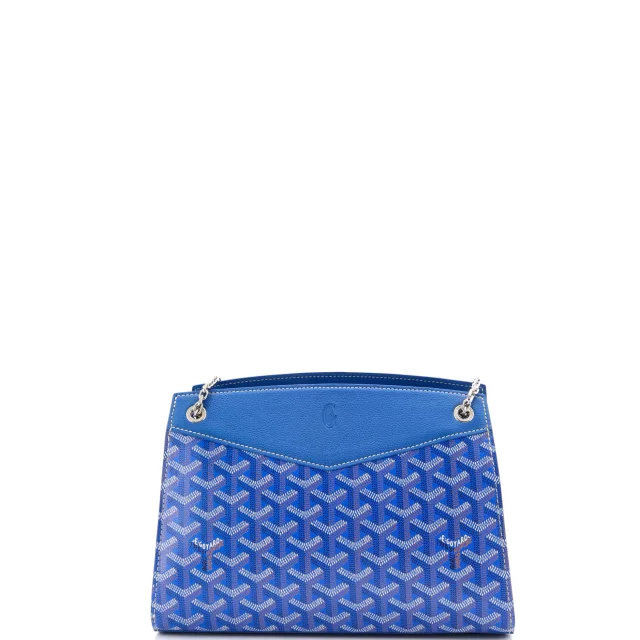 Goyard Structured Rouette Chain Shoulder Bag Coated Canvas PM in blue Coated canvas from Rebag, photo 3 of 6