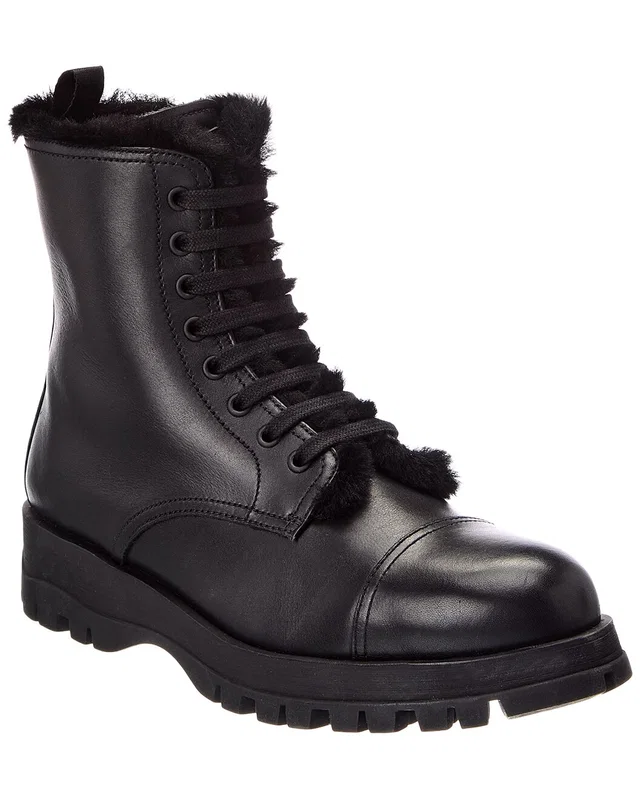 Prada Leather Boot in Black, image 1 of 1 from Rue La La