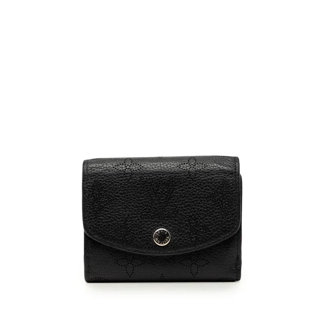 Black Louis Vuitton Monogram Mahina Iris XS Small Wallets in Black Leather from Designer Revival