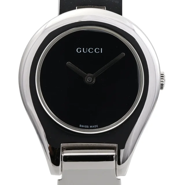 Gucci Round Logo Face Bangle Watch 6700L Quartz Black in Black from VINTAGE QOO TOKYO, photo 2 of 7