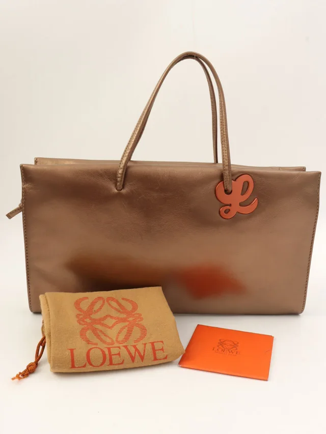 Loewe Anagram Plate Handbag Bronze from VINTAGE QOO TOKYO, photo 12 of 12