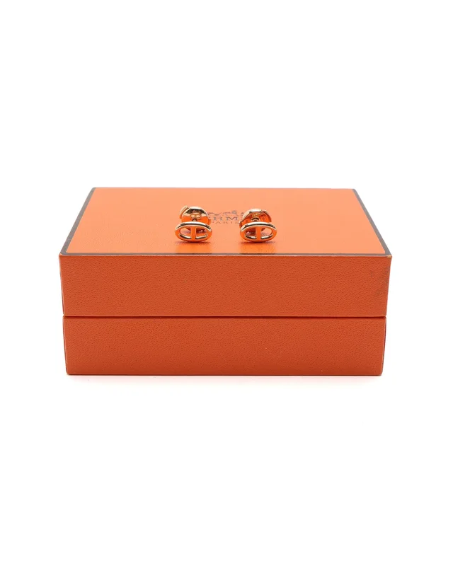 Hermès 18kt Rose Gold Farandole Earrings, Very Small Model in Pink from A Retro Tale, photo 2 of 2
