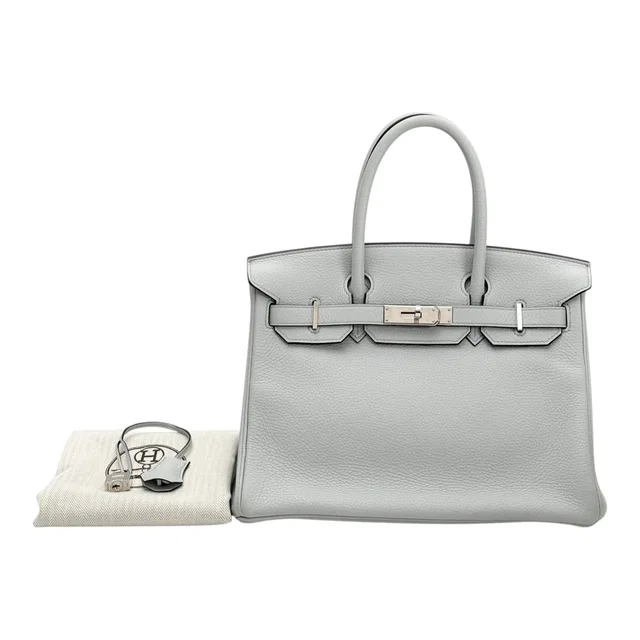 Hermès Birkin 30cm in Blue Glacier Togo with PHW in Blue Togo leather from Luxury Promise