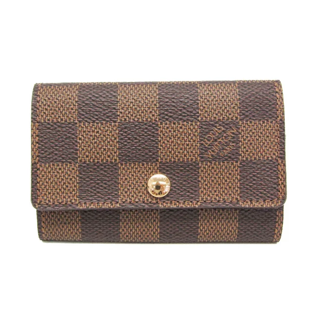 Louis Vuitton Damier 6 Key Holder N62630 Men,Women Damier Canvas Key Case Ebene in Brown Damier Canvas from Elady