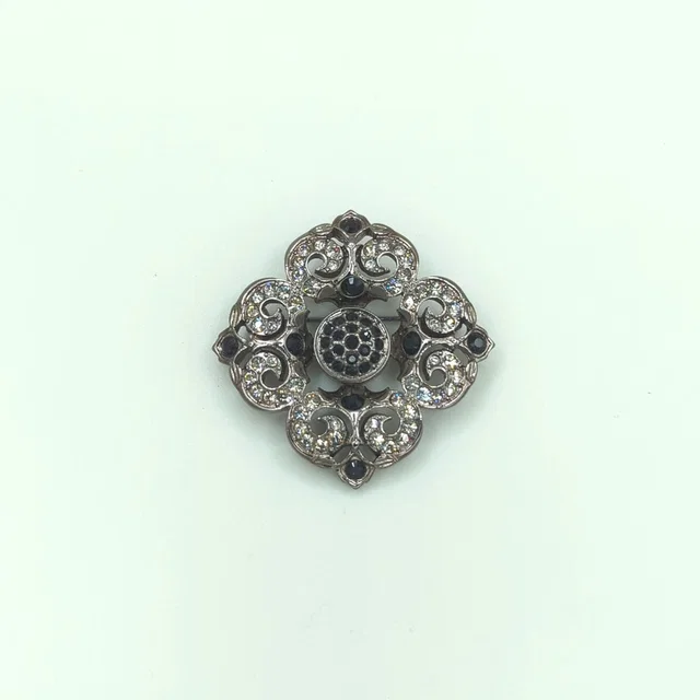 Swarovski Dark Crystal Studded Brooch in gray|black from Poshmark