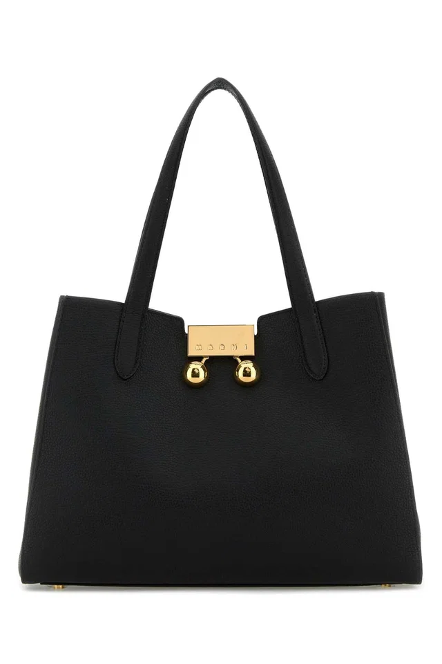 Marni Shoulder Bag — Black in Black Leather from HEWI