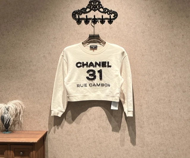 Chanel Métiers d'Art collection runway sweatshirt with letter beading / Size S / 99% new / 42617 from Luxury Promise