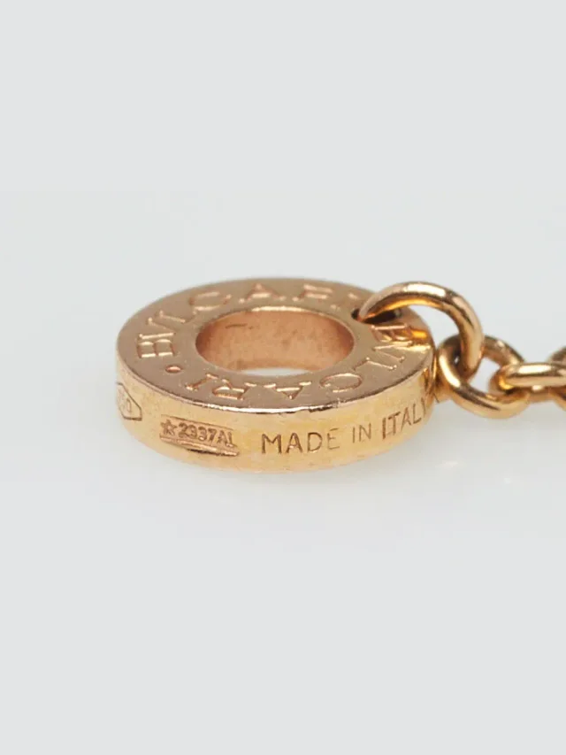 Bvlgari 18k Rose Gold and Black Ceramic B.Zero1 Pendant Necklace in Black Ceramic from Yoogis, photo 6 of 8