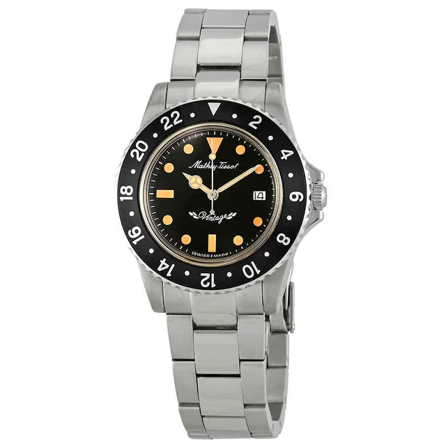 Tissot Mathey Vintage Quartz Black Dial Mens Watch H900AN in silver|black|gold|gray from Jomashop.com