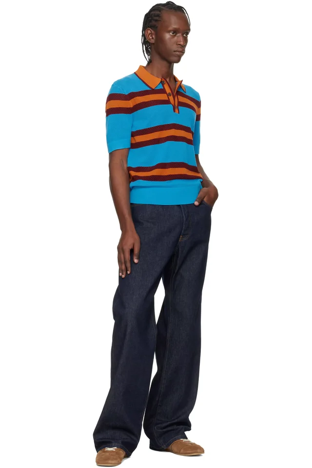Dries Van Noten Blue Straight Leg Jeans, photo 4 of 4 from SSENSE