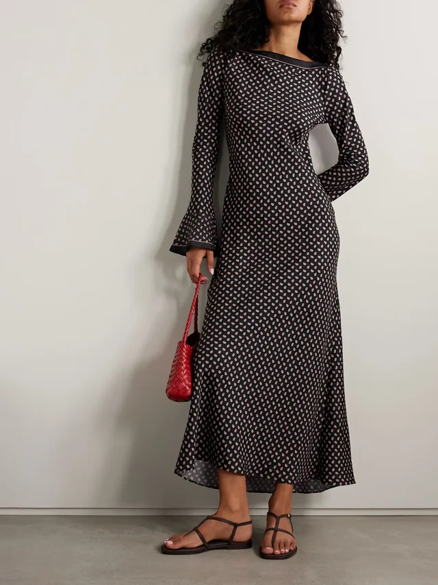 DÔEN Davina paisley-print silk-blend twill midi dress, photo 2 of 2 from NET-A-PORTER (Canada)