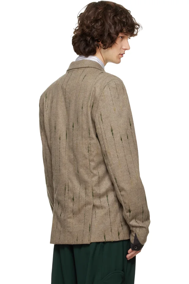 Kiko Kostadinov Brown Veca Tailored Blazer, photo 3 of 4 from SSENSE