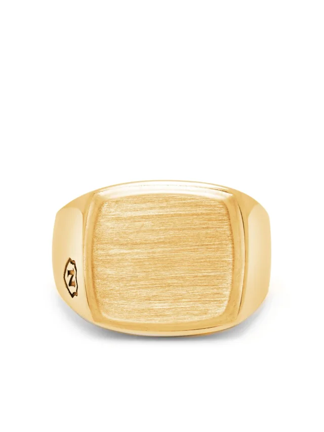 Nialaya Jewelry brushed signet ring, photo 2 of 2 from FARFETCH