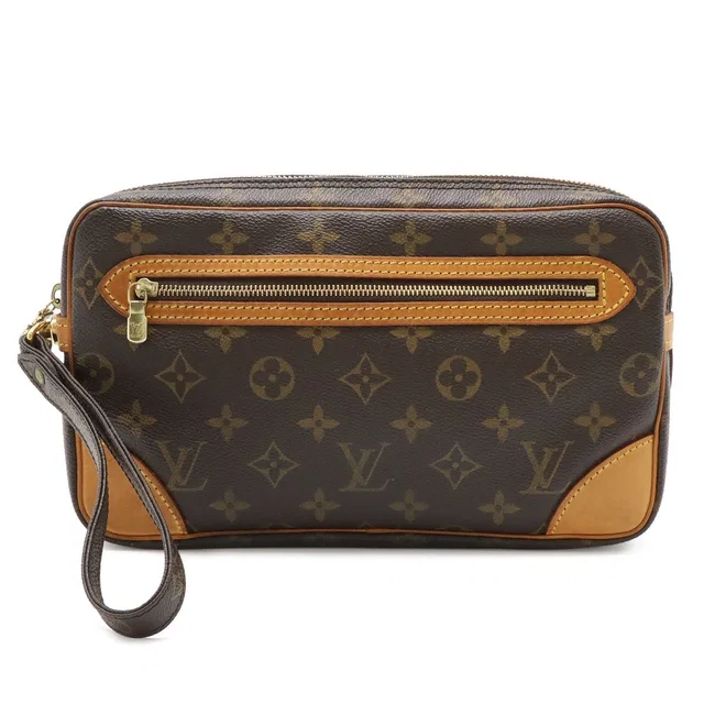 Louis Vuitton Monogram Marly Dragonne GM Second Handbag Clutch Bag in Coated canvas from The Reluxe