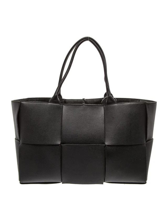 Bottega Veneta Intrecciato Arco Medium in black Woven leather from The RealReal