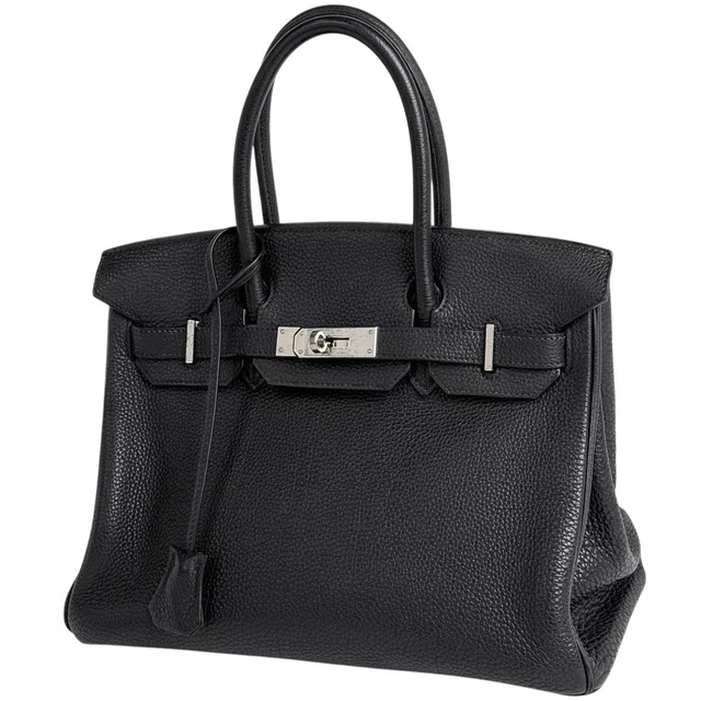 Hermès Birkin 30 Handbag Togo Black in Black Togo leather from The Reluxe