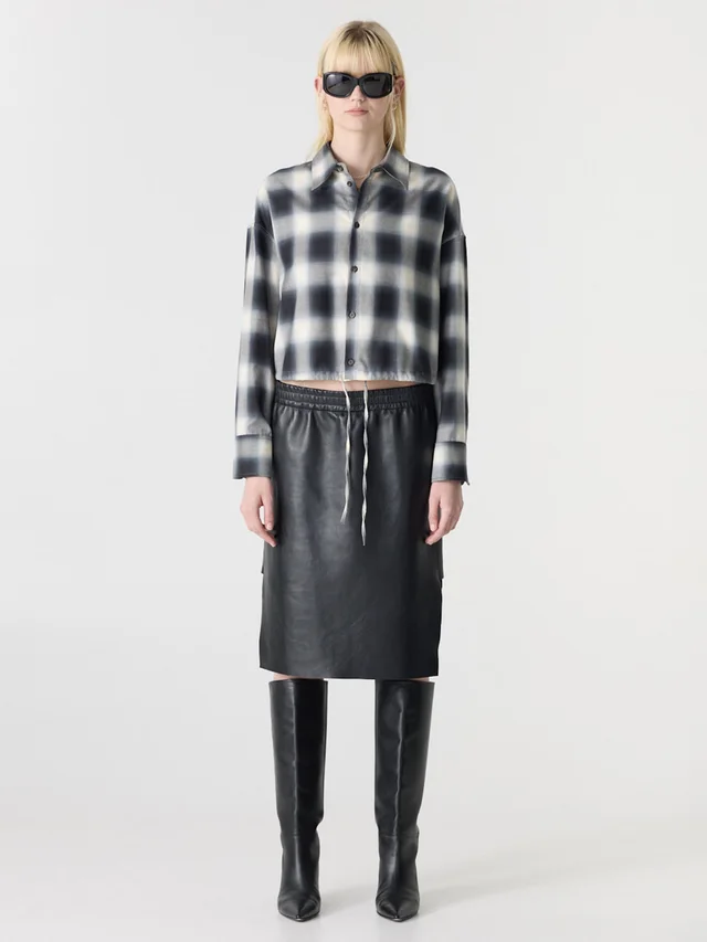 Bassike Drawstring Check Shirt from bassike, photo 1 of 1