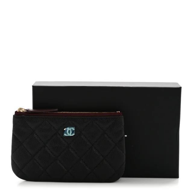 Chanel Caviar Quilted Small Pouch Black in Black Caviar leather from FASHIONPHILE, photo 8 of 8
