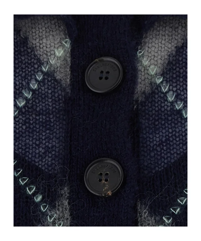 SHUSHU/TONG Argyle Knit Buttoned Dress, photo 3 of 3 from SENSER