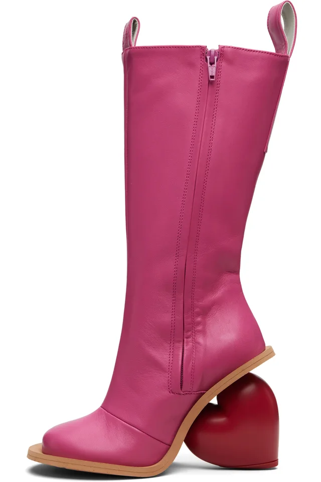 YUME YUME Pink Love Tall Boots, photo 3 of 5 from SSENSE