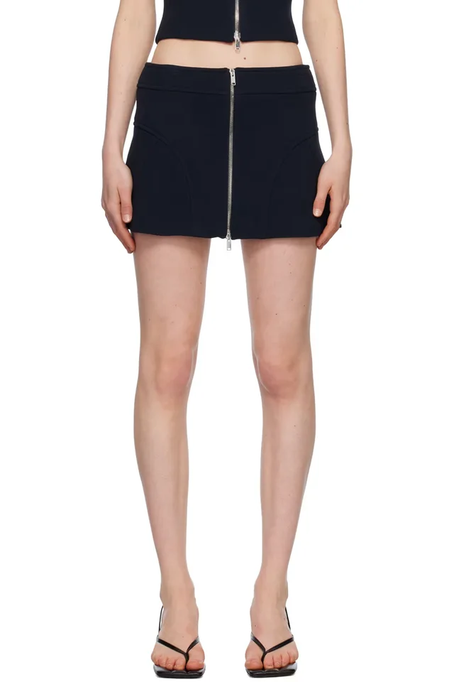 KHAITE Navy 'The Keene' Miniskirt, image 1 of 1 from SSENSE