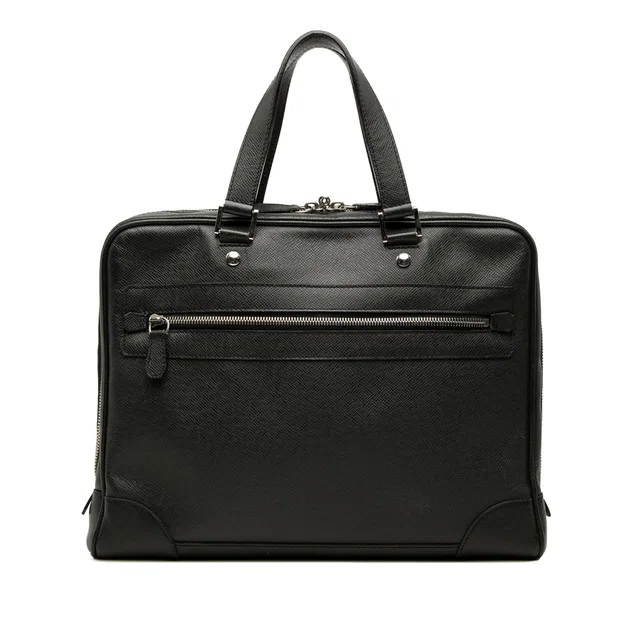 Black Louis Vuitton Taiga Igor Briefcase Business Bag in Black Leather from Designer Revival, photo 1 of 1