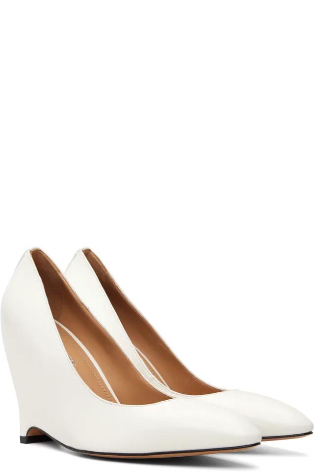 Maison Margiela White Heel-less Pump Heels, photo 4 of 5 from SSENSE