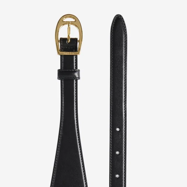 Gucci Oversized Clasp Calf Skin Belt — Black in Black Calfskin from HEWI