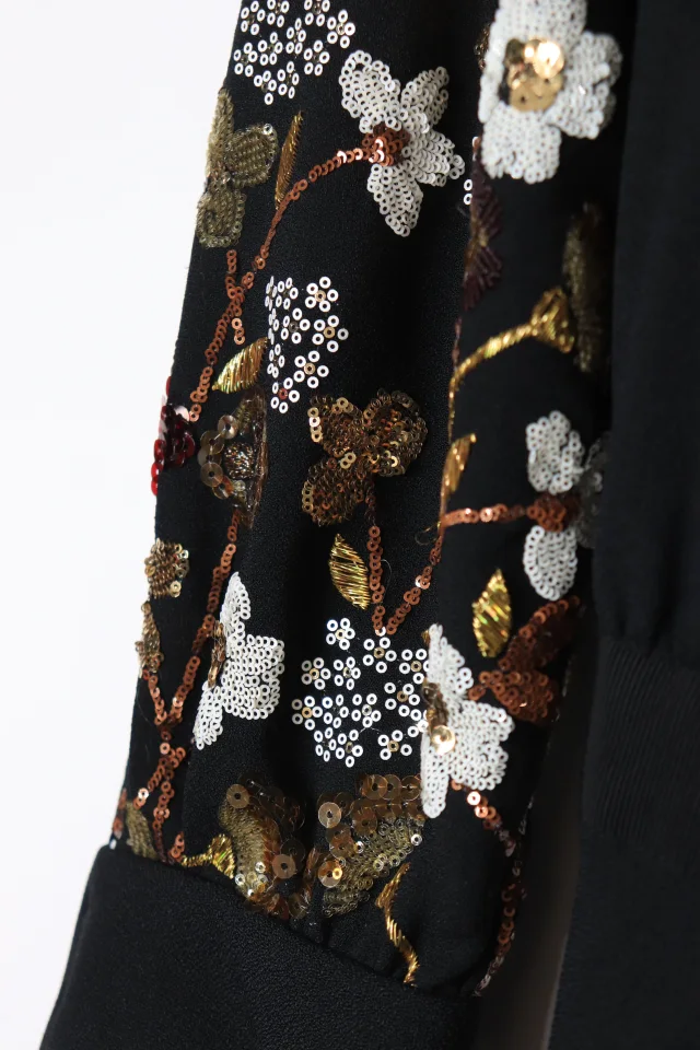 Miu Miu Black AW12 embellished crepe midi dress - size UK 10 in Black from Sign of the Times, photo 4 of 4