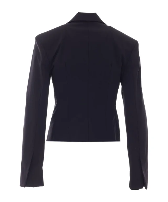 Pinko Single-Breasted Cropped Jacket, photo 2 of 4 from SENSER