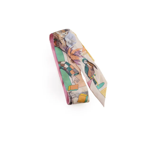 Hermès Grand Theatre Nouveau Silk Twilly in Silk from The Purse Affair