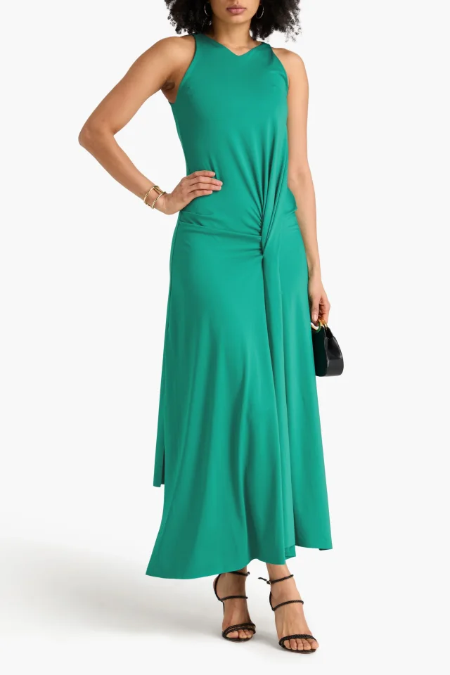 Victoria Beckham Draped Stretch-Jersey Maxi Dress, photo 2 of 4 from THE OUTNET