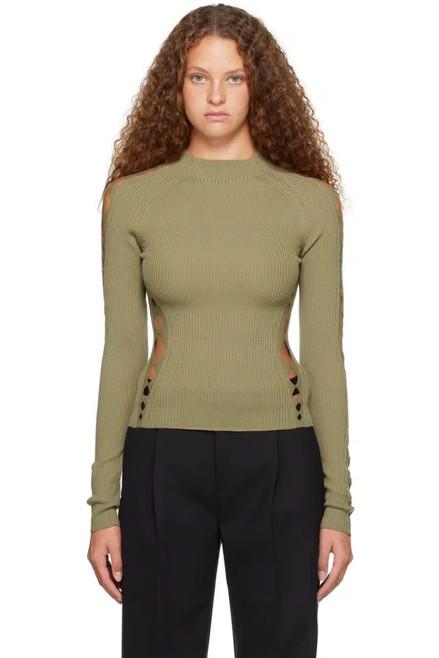 Dion Lee Green Snake Diamond Sweater from SSENSE, photo 1 of 1