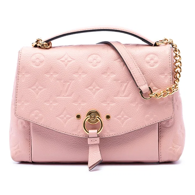 Pink Louis Vuitton Monogram Empreinte Blanche BB Satchel in Pink Woven leather from Designer Revival, photo 1 of 1