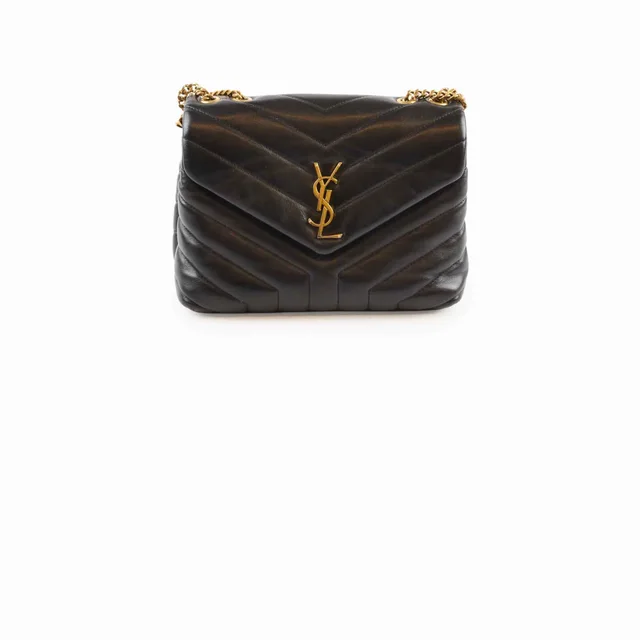 Saint Laurent Loulou Small Black in Black Leather from The Purse Affair