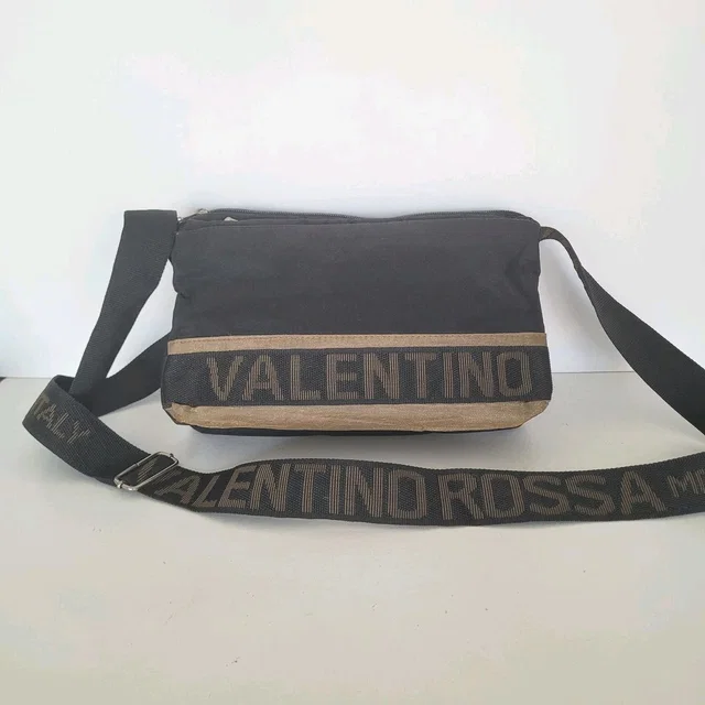 Valentino Garavani Rossa Handbag Shoulder Purse Nylon Logo Bag Black Medium Vintage in black Nylon from Poshmark