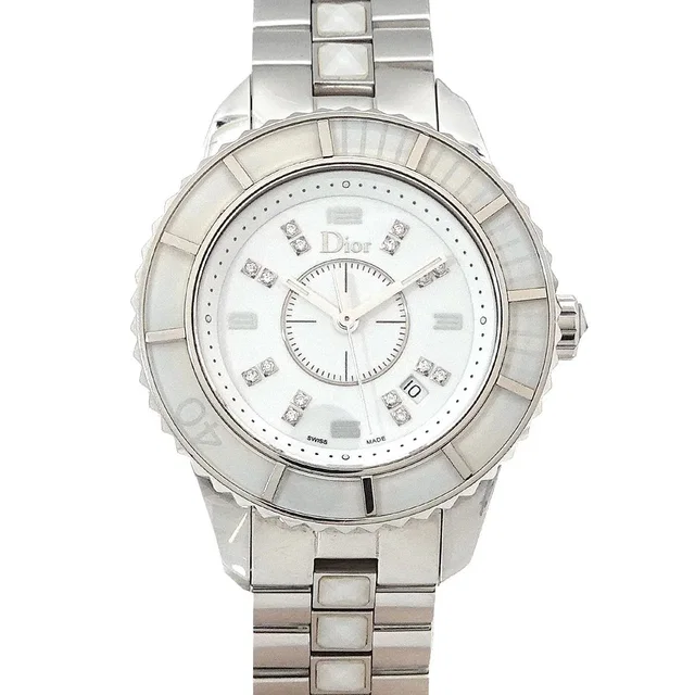 Dior Christal CD113111 16P Diamond White Dial Ladies in White from Luxury Promise