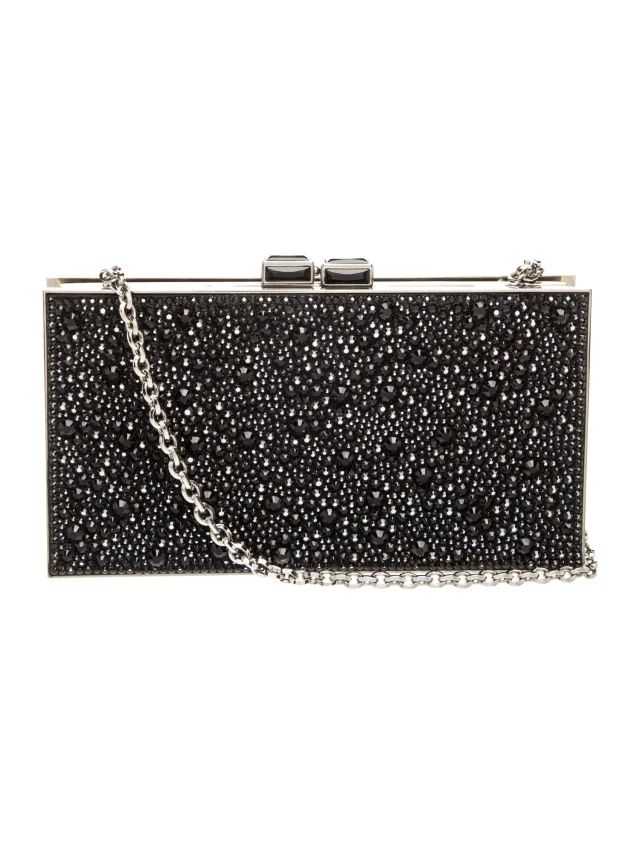 Judith Leiber Crystal Minaudière in black Leather from The RealReal, photo 4 of 6