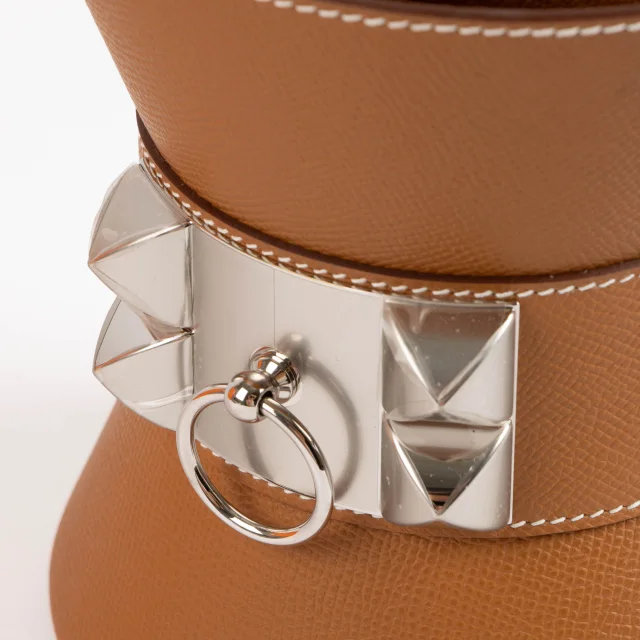 Hermès Mini Medor Gold Epsom PHW Bag in Gold Epsom leather from Labellov, photo 7 of 7